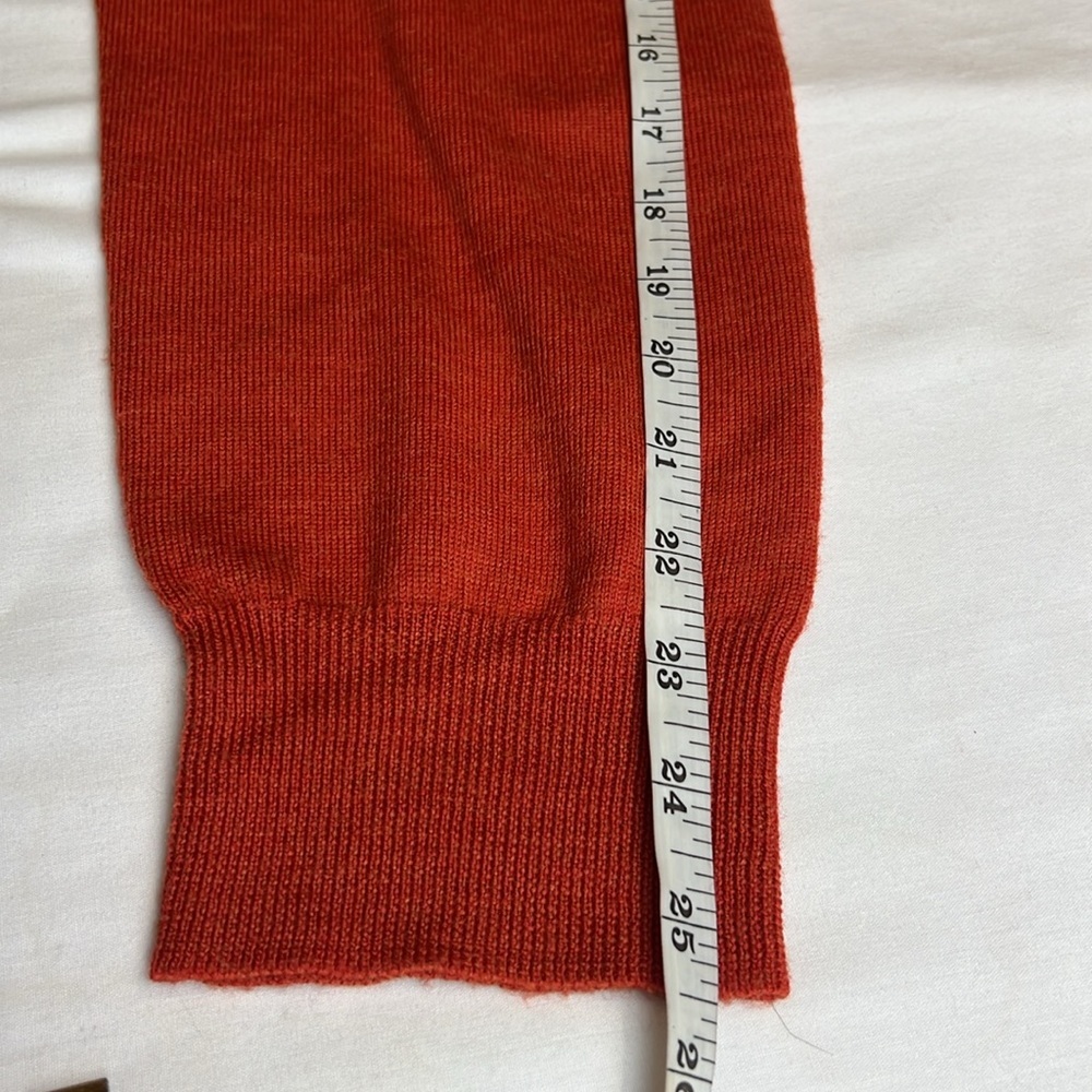 J Crew V-neck Italian Morano Wool Sweater SZ XL - Picture 5 of 8